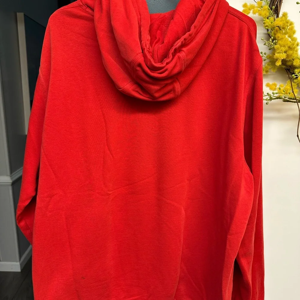 Nike Men's Bold Red Pullover Hoodie - Picture 4 of 5